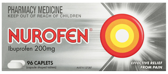 Nurofen Pain and Inflammation Relief Caplets 200mg Ibuprofen 96 pack