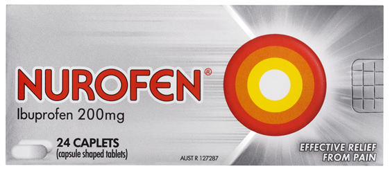Nurofen Pain and Inflammation Relief Caplets 200mg Ibuprofen 24 pack