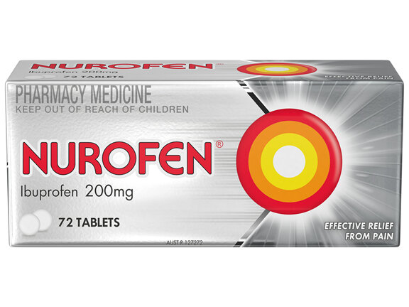 Nurofen Tablets 72s 200mg Ibuprofen anti-inflammatory pain relief