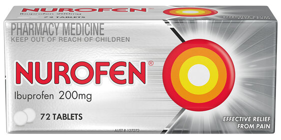 Nurofen Tablets 72s 200mg Ibuprofen anti-inflammatory pain relief