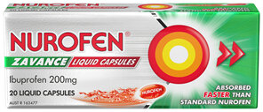 Nurofen Zavance Fast Pain Relief Liquid Capsules 200mg Ibuprofen 20 pack