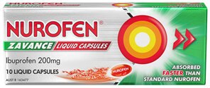 Nurofen Zavance Fast Pain Relief Liquid Capsules 200mg Ibuprofen 10 pack