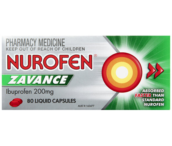 Nurofen Zavance Fast Pain Relief Liquid Capsules 200mg Ibuprofen 80 Value Pack