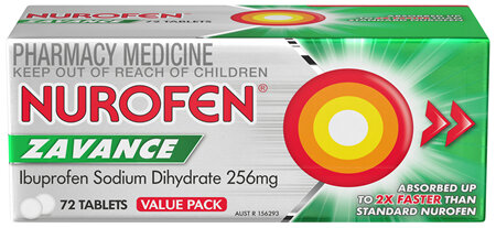 Nurofen Zavance Fast Pain Relief Tablets 200mg Ibuprofen 72 pack