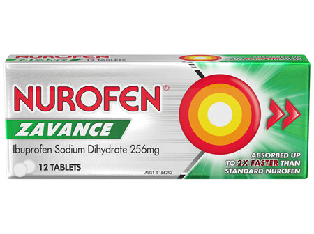 Nurofen Zavance Tablets 12s 256mg Ibuprofen Pain Relief