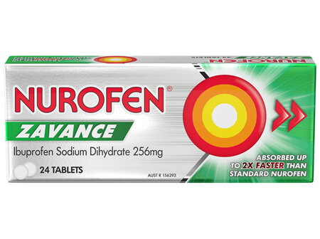 Nurofen Zavance Tablets 24s 256mg Ibuprofen Pain Relief