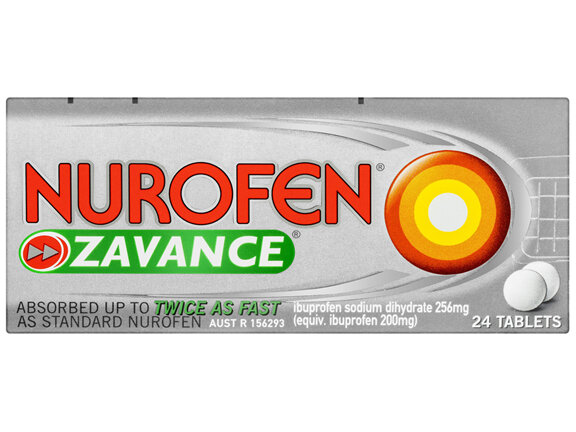 Nurofen Zavance Tablets 24s 256mg Ibuprofen Pain Relief