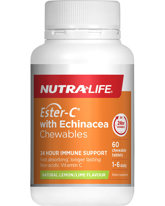Nutra-Life Ester-C® 500mg Echinacea 60 Chewable Tablets