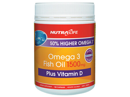 Nutra-Life Omega 3 1500mg with Vit. D 180 Caps