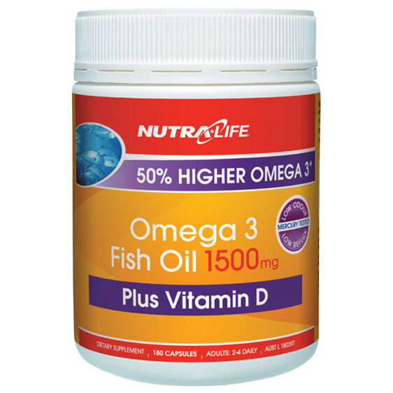 Nutra-Life Omega 3 1500mg with Vit. D 180 Caps