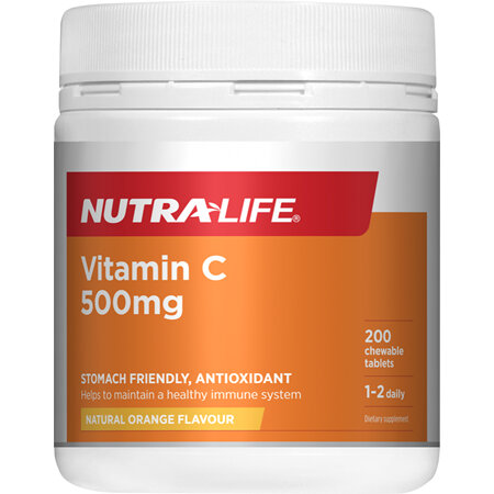 NUTRA-LIFE Vitamin C 500mg Chews 200