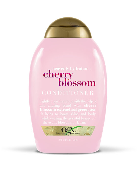 Ogx Heavenly Hydration + Shine Cherry Blossom Conditioner For Thin & Fine Hair 385mL