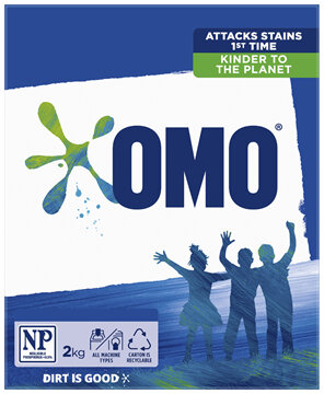 OMO Active Clean Washing Powder Front & Top Loader 2 kg