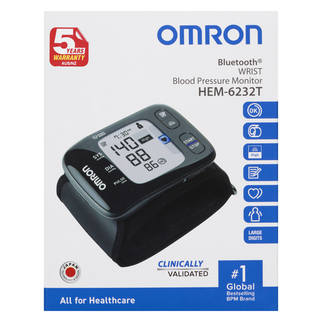 Omron HEM6232T Bluetooth Wrist Blood Pressure Monitor Chester and Jake's Pharmacy