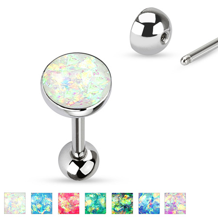Opal Sparkle Set Straight Barbell