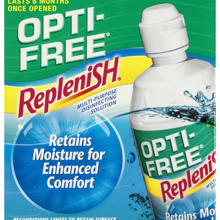 OPTI-FREE Replenish Economy Pack, 300mL with Bonus 120mL and Lens Case