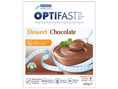 OPTIFAST VLCD  Dessert Chocolate 8 Pack 424g