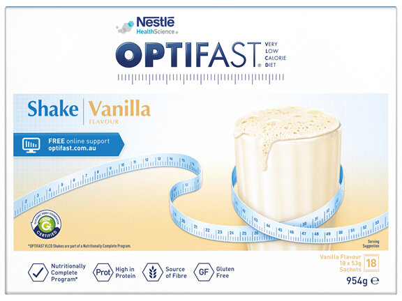 OPTIFAST VLCD Shake Vanilla Flavour 18 Pack 954g