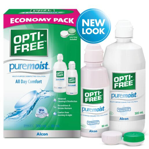 OptiFree Puremoist Contact Lens Multi Purpose Solution Economy Pack 300ml  90ml