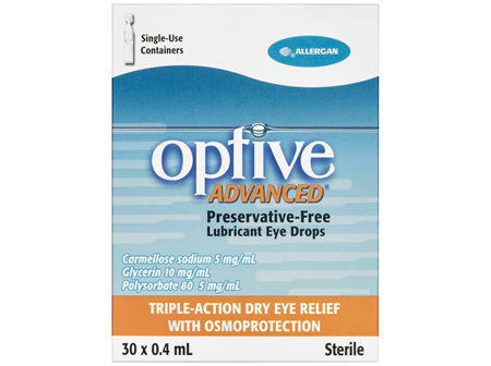 Optive Advanced Preservative-Free Lubricant Eye Drops 30 x 0.4mL