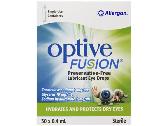 Optive Fusion Preservative-Free Lubricant Eye Drops 30 x 0.4mL