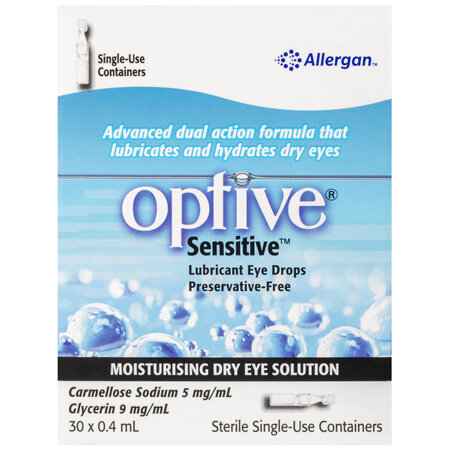 Optive Sensitive Lubricant Eye Drops 30 X 0.4mL