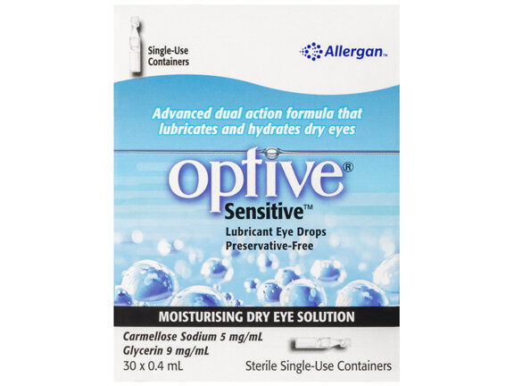 Optive Sensitive Lubricant Eye Drops 30 X 0.4mL