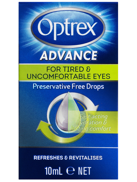 Optrex Advance Preservative Free Tired Eye Drops 10mL