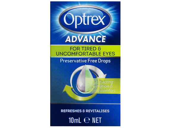 Optrex Advance Preservative Free Tired Eye Drops 10mL