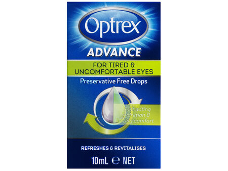 Optrex Advance Preservative Free Tired Eye Drops 10mL