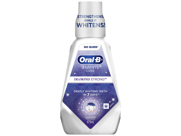 Oral-B 3D White Luxe Diamond Strong Whitening Mouthwash, 473ml
