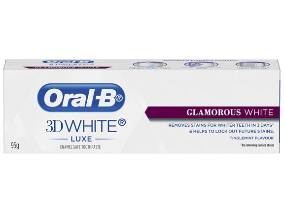 Oral-B 3D White Luxe Glamorous White Whitening Toothpaste, 95g