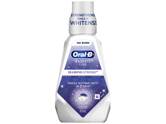 Oral-B 3DWhite Luxe Diamond Strong Whitening Mouthwash, 473ml 