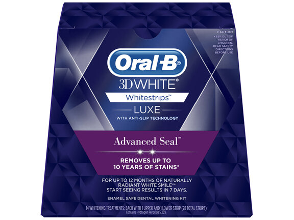 Oral-B 3DWhite Luxe Whitestrips Advance Seal, 14 Whitening Treatments