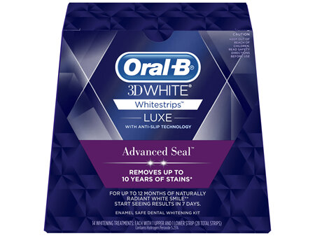 Oral-B 3DWhite Luxe Whitestrips Advance Seal, 14 Whitening Treatments