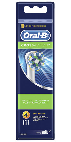 Oral-B CrossAction Replacement Brush Heads 4 Pack