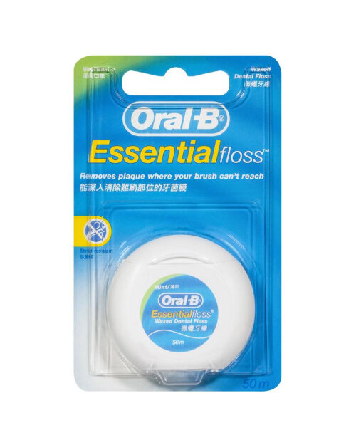 ORAL B Essential Waxed Floss Mint 50m