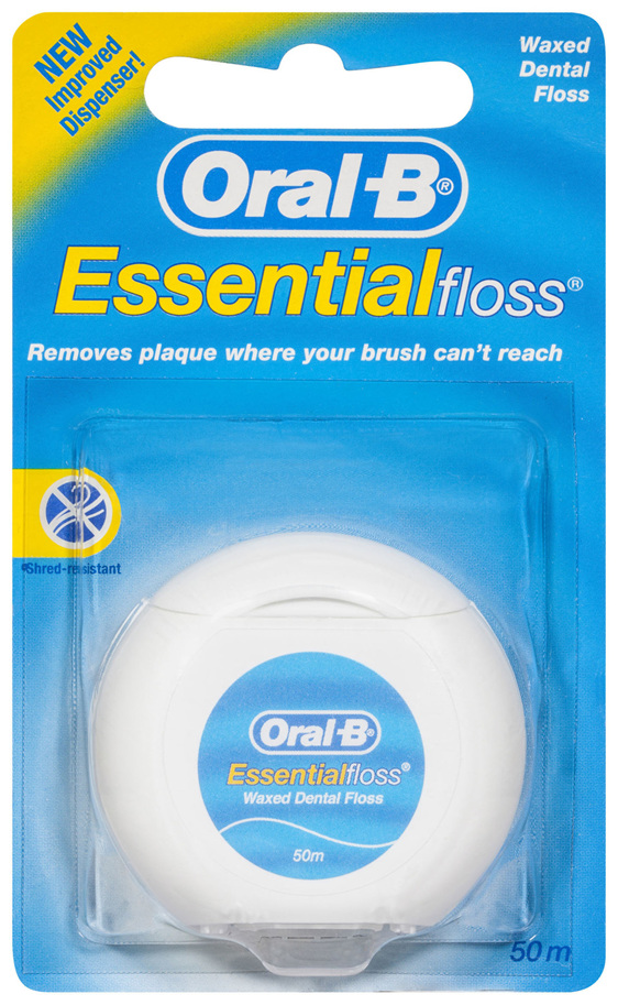 Oral-B EssentialFloss Waxed Dental Floss 50m