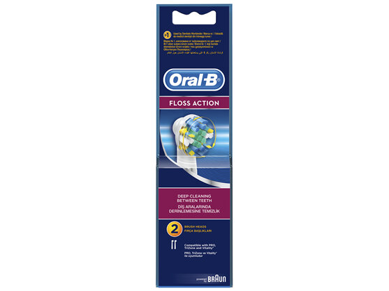 Oral-B FlossAction Replacement Brush Heads 2 Pack
