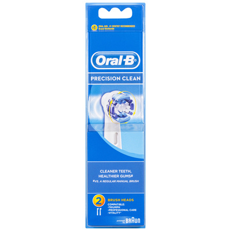 Oral-B Precision Clean Replacement Brush Heads 2 Pack