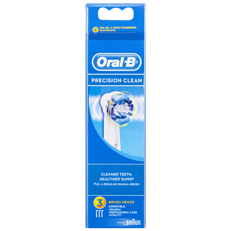 Oral-B Precision Clean Replacement Brush Heads 3 Pack