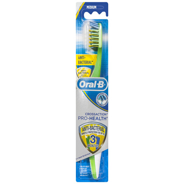 Oral-B PRO-HEALTH with CROSSACTION Bristles Anti-Bacterial Toothbrush Medium 1 Pack