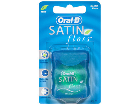 Oral-B Satin Floss Dental Floss Mint 25m