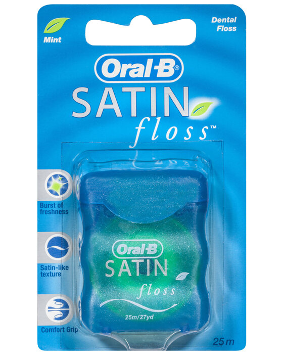 Oral-B Satin Floss Dental Floss Mint 25m