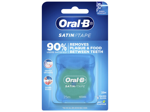 Oral-B Satin Tape Clean Dental Floss, Mint 25m