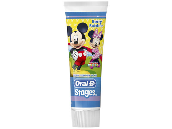 Oral-B Stages Mickey Mouse Berry Bubble Fluoride Toothpaste For Kids 92g