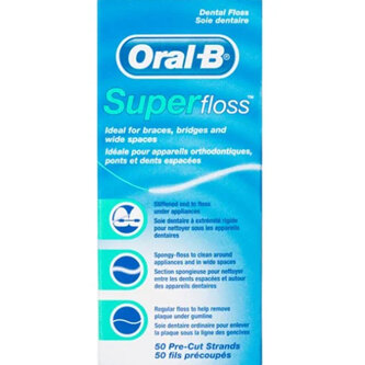 ORAL B Superfloss PreCut Stands50pk