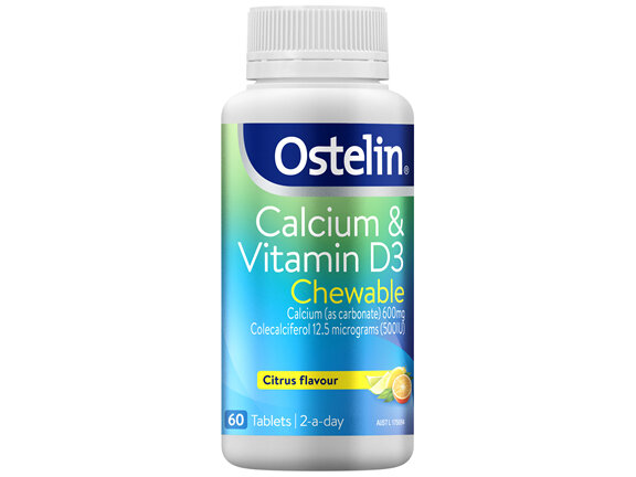 Ostelin Calcium & Vitamin D3 Chewable 60 Tablets