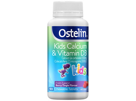 Ostelin Kids Calcium & Vitamin D3 Chewable Tablets 90 Pack