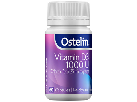 Ostelin Vitamin D3 1000IU Capsules 60 Pack